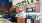 a kitchen with black appliances
