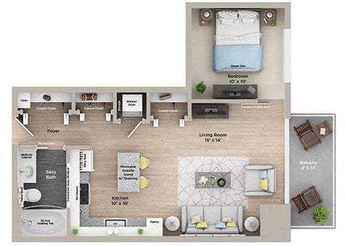 1 bedroom apartment for rent